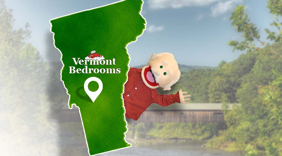 Vermont Bedrooms Delivery Area Map